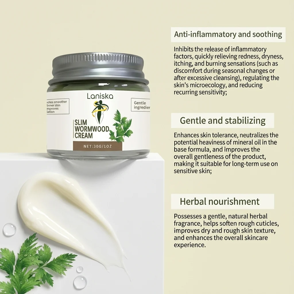 Mugwort Cream 30g for Gentle Moisturizing, Soothing, and Smoothing Skin 5 laniska mugwort cream 30g lan 3mvmk734 desc 5