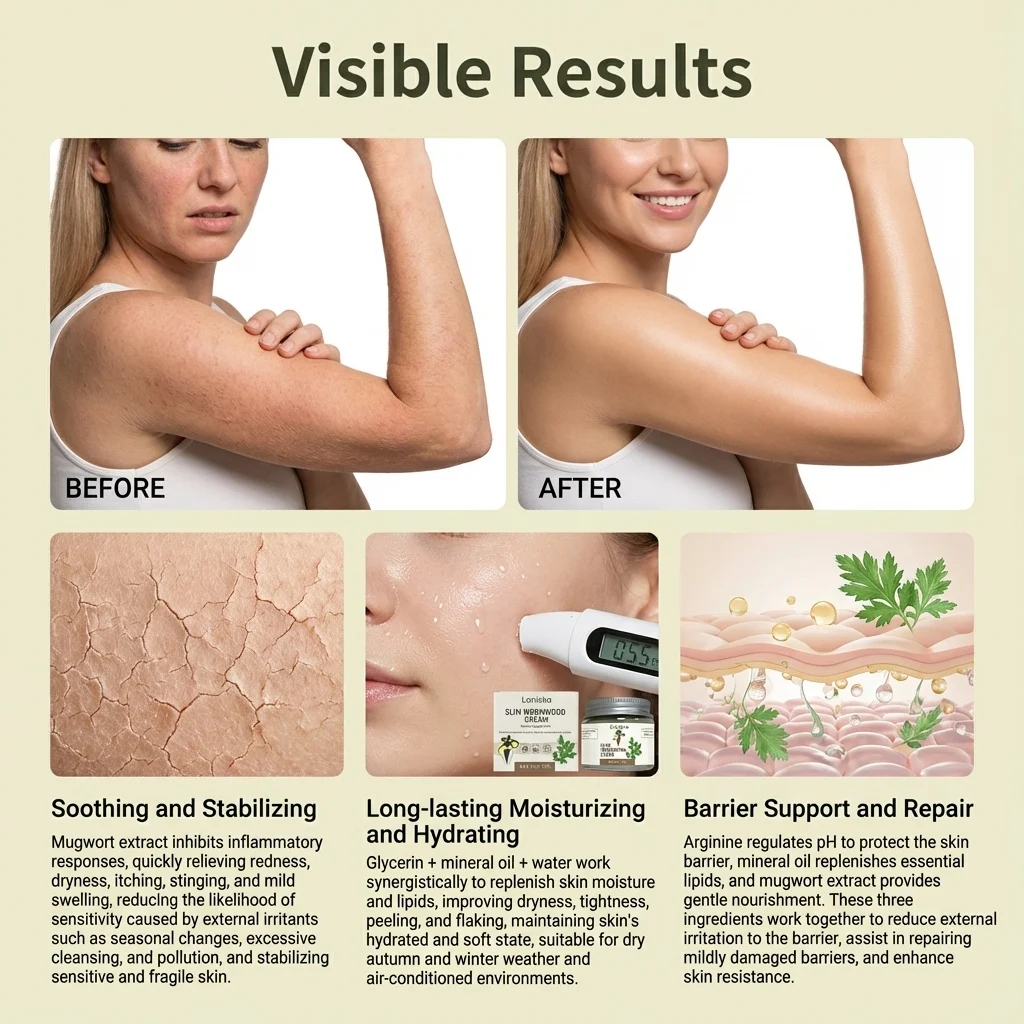 Mugwort Cream 30g for Gentle Moisturizing, Soothing, and Smoothing Skin 9 laniska mugwort cream 30g lan 3mvmk734 desc 9